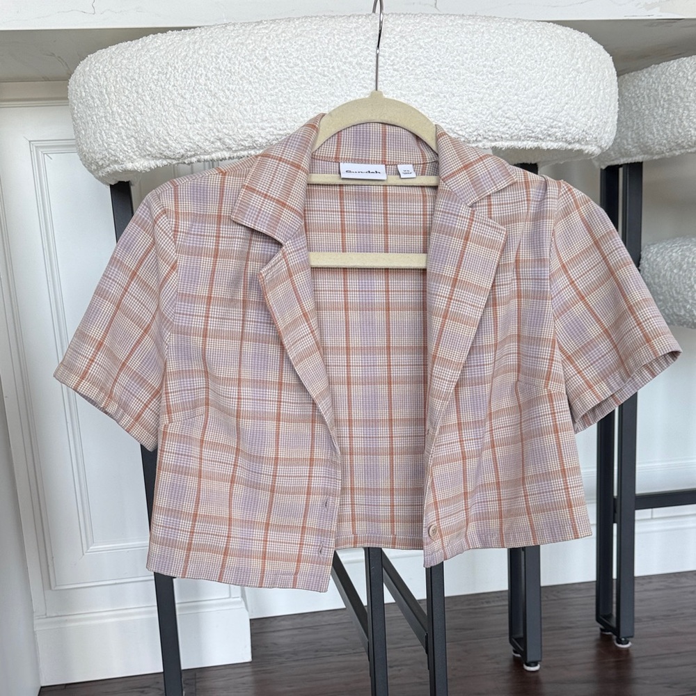 Plaid crop top